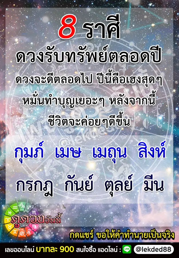 8 ราศี ดวงรับทรัพย์ตลอดปี ดวงจะดี ปีนี้คือเฮงสุดๆ