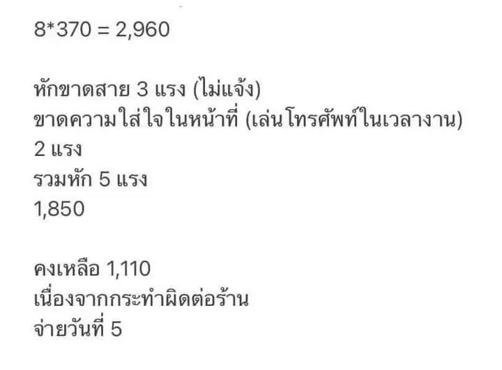 พี่ชายเลือดขึ้นหน้า น้องสาวไปทำงานถูกไล่ออกกระทันหันค่าจ้างก็ไม่ให้
