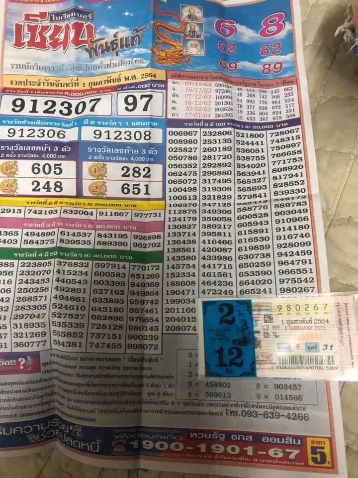 หญิงสาวซื้อเรียงเบอร์มาตรวจ ถูกรางวัลที่ 5 แต่กลับเอาไปขึ้นเงินไม่ได้