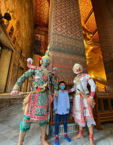 นก สินจัย พาหลานชาย น้องเรย์ เที่ยววัดพระโพธิ์ หลังตัดสินใจรับมาเลี้ยง
