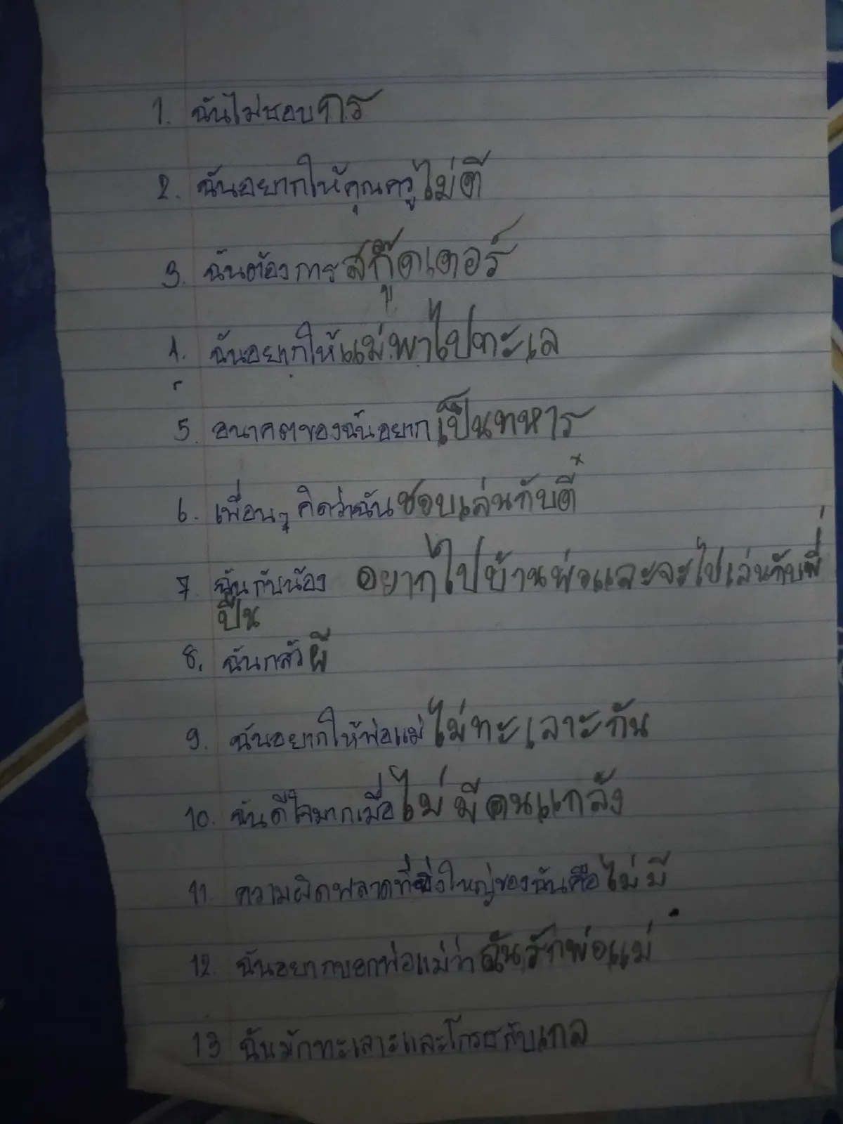 คุณแม่มีลูกชายสมาธิสั้น ไม่ค่อยกล้าพูดตรงๆ เลยให้เขียนความรู้สึก