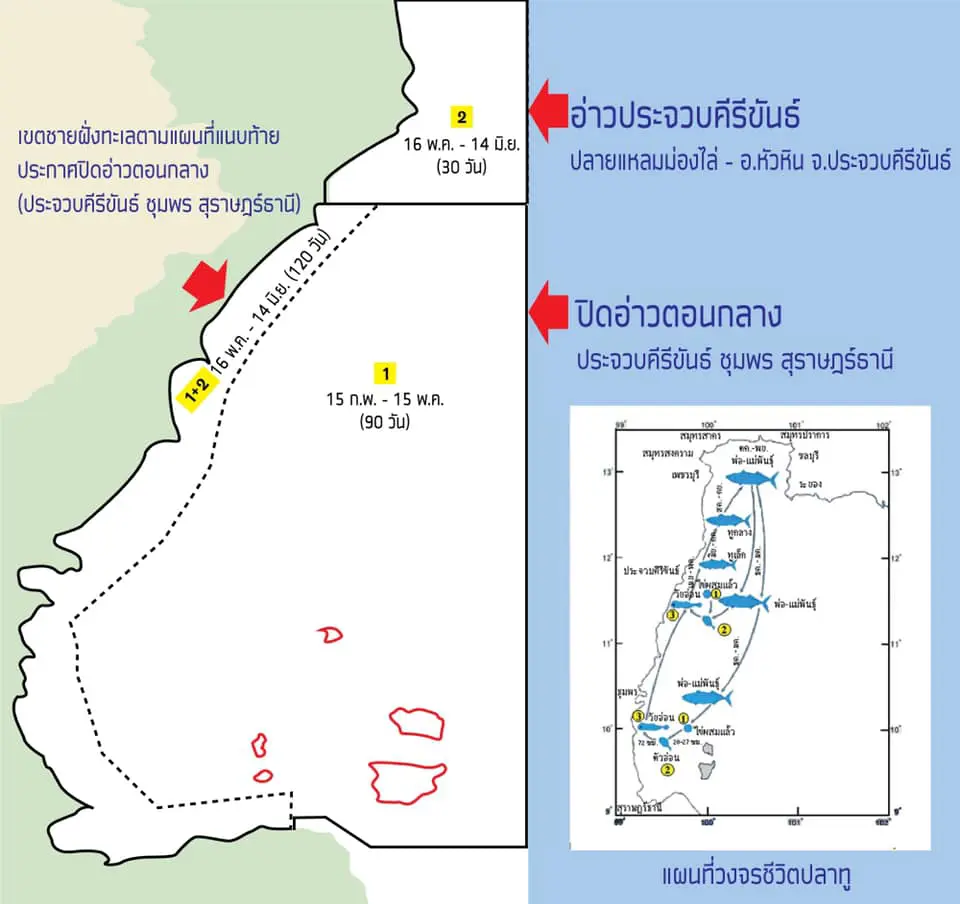 "กรมประมง"ประกาศ"ปิดอ่าวไทยปี64"ครอบคลุมพื้นที่ประจวบ-ชุมพร-สุราษฎร์