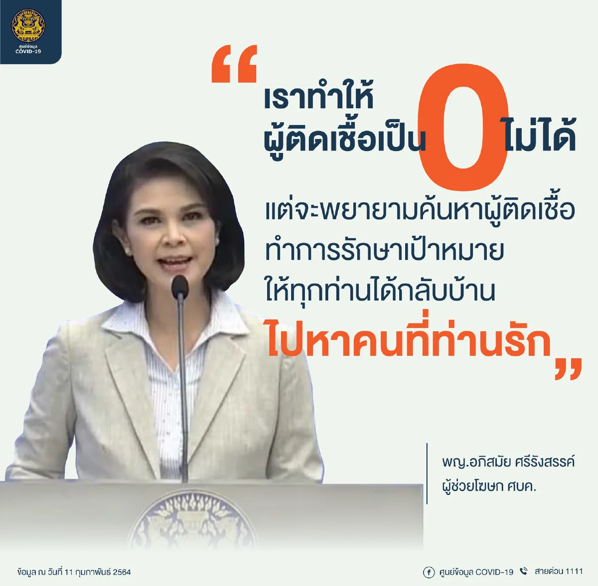ยอดโควิดล่าสุดลดลงมาก น่ายินดีคนป่วยหายเพิ่มกว่า 400 ราย