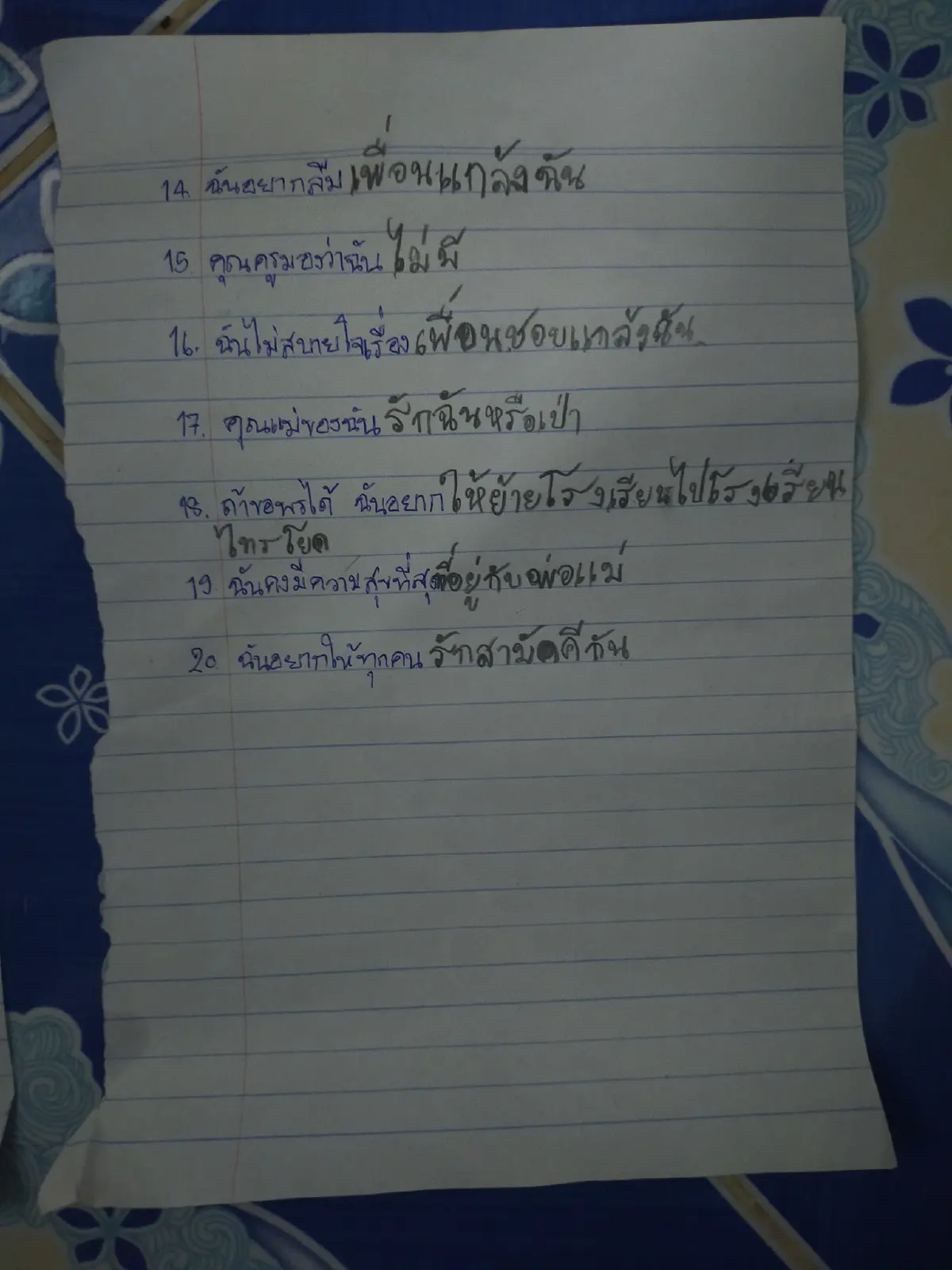 คุณแม่มีลูกชายสมาธิสั้น ไม่ค่อยกล้าพูดตรงๆ เลยให้เขียนความรู้สึก