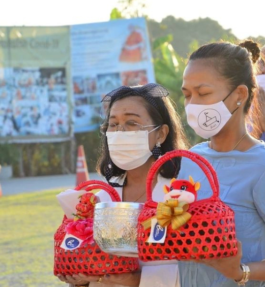 กาละแมร์ พัชรศรี ทำบุญต้อนรับเทศกาลตรุษจีน หลังเข้ารับทราบข้อกล่าวหา
