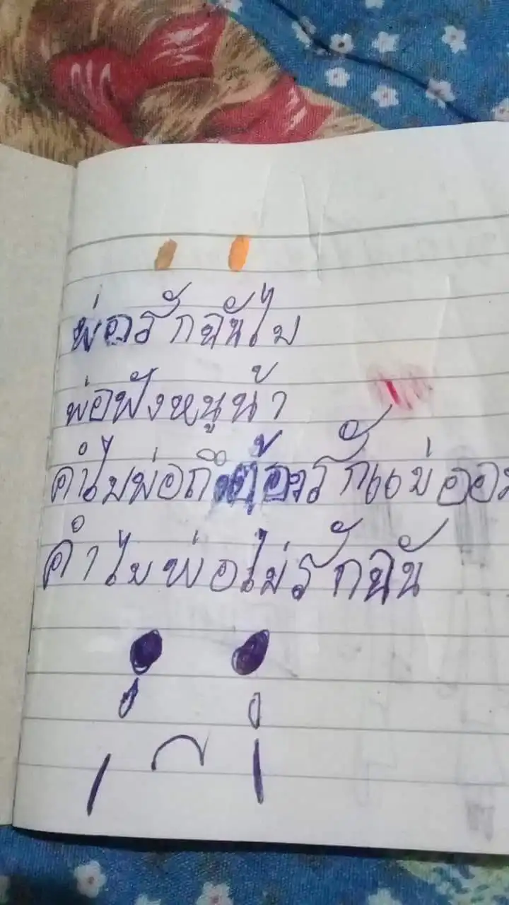 เเม่เห็นข้อความในสมุดลูกสาว7ขวบ ทุกตัวหนังสือสื่อถึงความรู้สึกของลูก