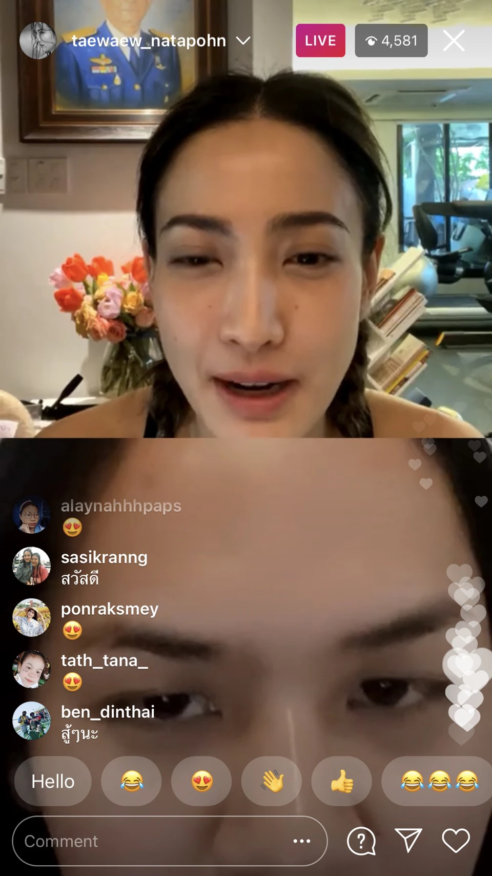 แต้ว ณฐพร ไลฟ์สดพูดคุยกับผู้จัดการ ที่ติดเชื้อโควิด
