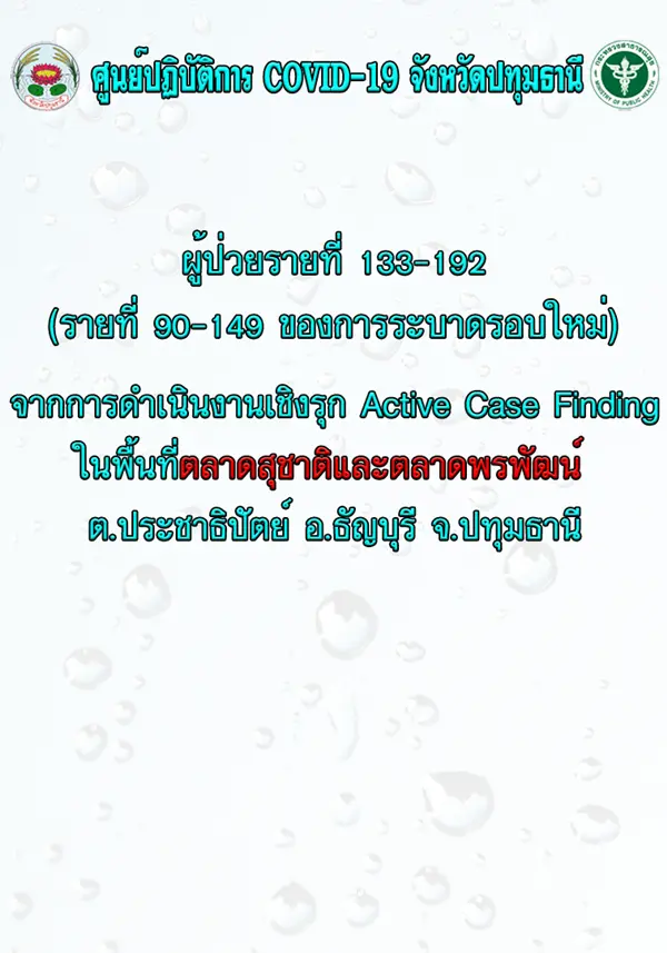 ปทุมธานี เปิดไทม์ไลน์หญิงติดโควิด พบประวัติจัดงานศพแม่-เดินห้างดัง