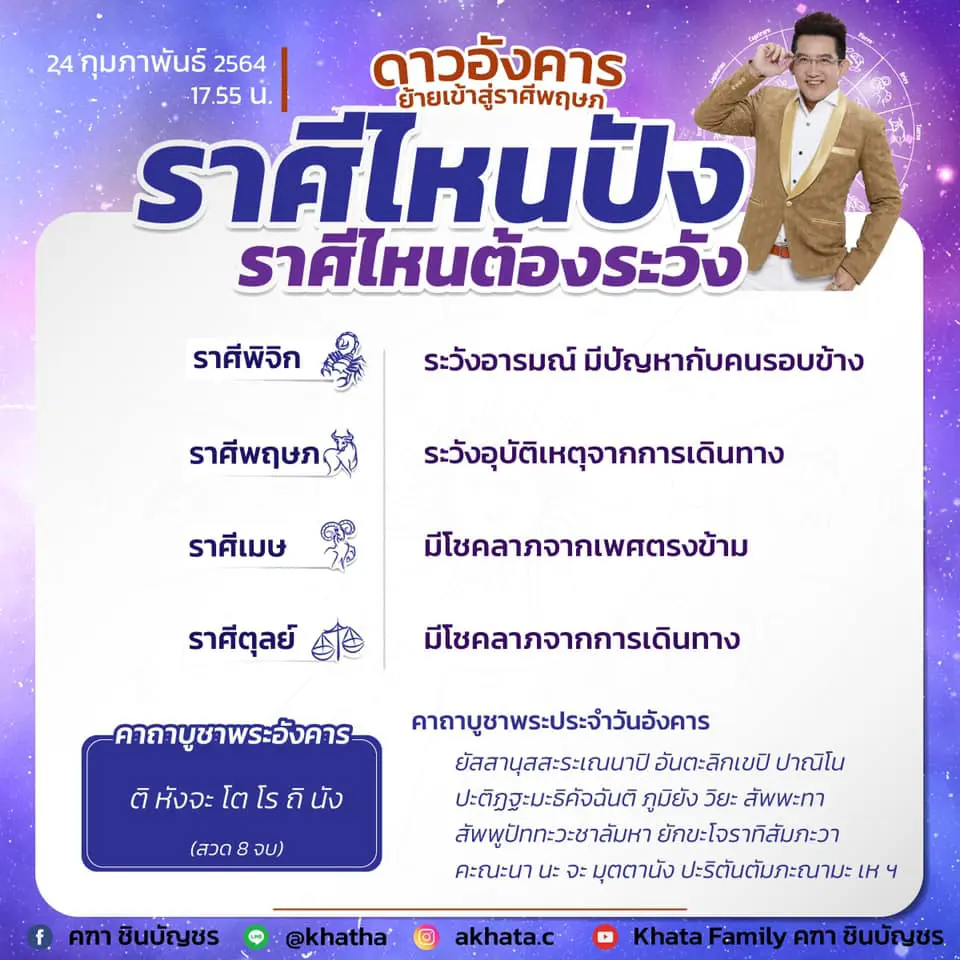 อาจารย์คฑา เผย 4 ราศี ชะตาเปลี่ยนหลังดาวอังคารย้ายเข้า