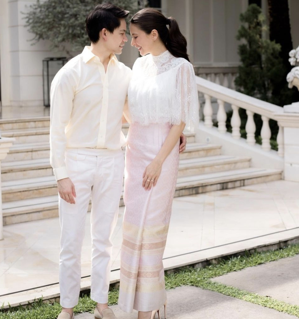 ศรีริต้า-ไฮโซกรณ์ จับน้องกวินท์ ใส่ชุดไทย ต้อนรับเทศกาลวันสงกรานต์