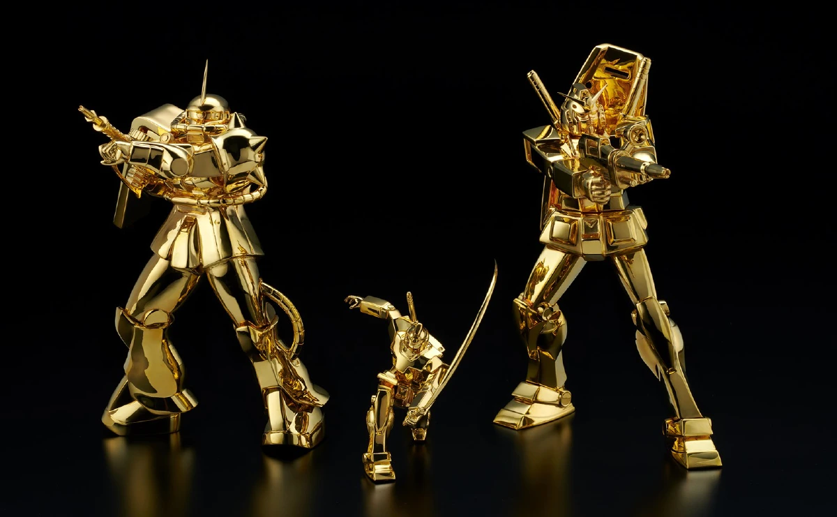 "Gundam" ทองคำ 24 กะรัต ราคาตัวละ 7 ล้านบาท มี 3 แบบให้สะสม