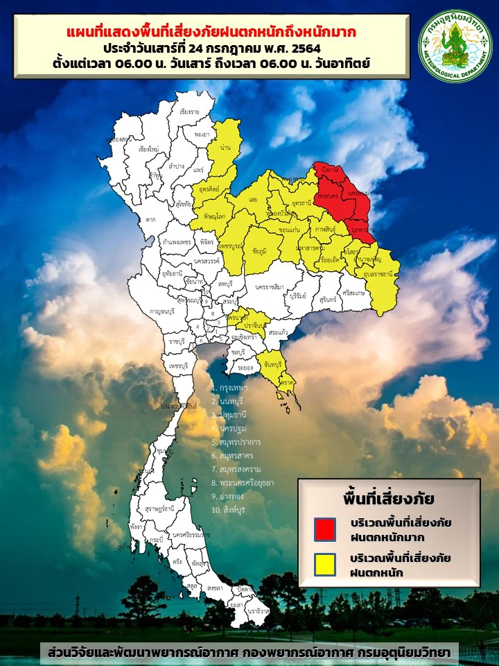 ประกาศ จากกรมอุตุฯ