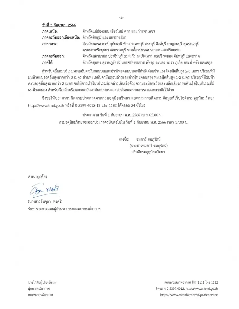 กรมอุตุฯ ประกาศฉบับ 11 เช็กพื้นที่ 44 จว. ฝนตกหนักถึงหนักมาก