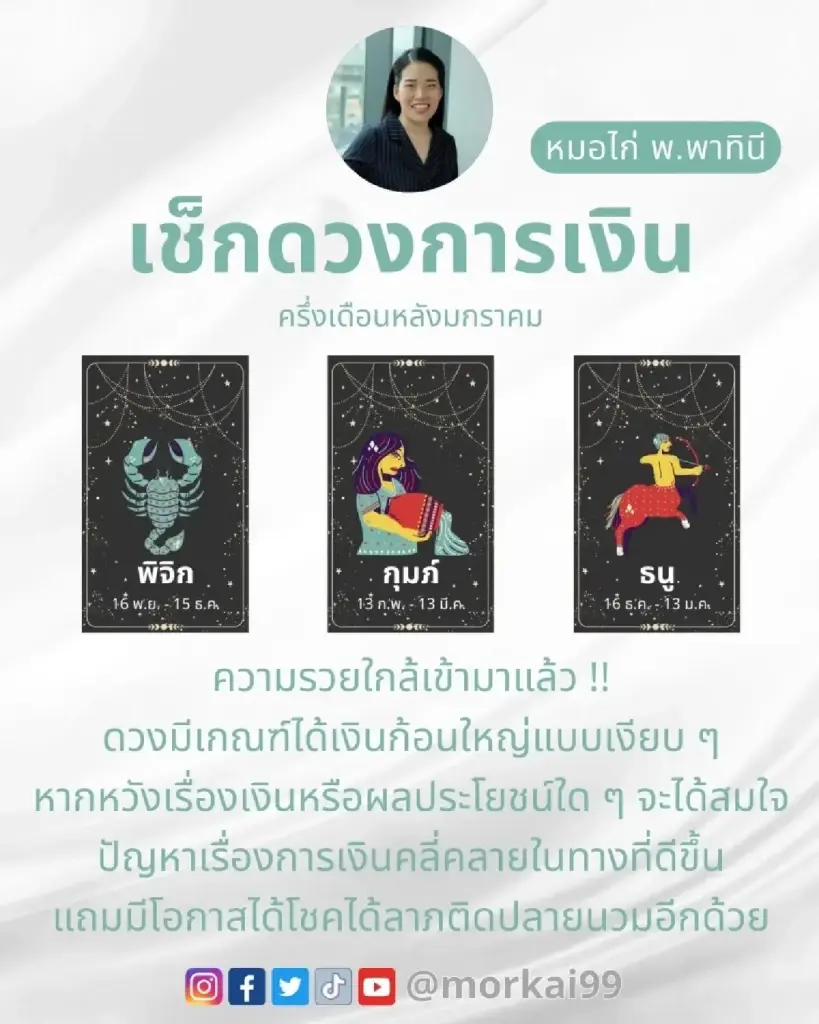 เปิดดวงการเงิน  3 ราศี ความรวยใกล้เข้ามาแล้ว มีเกณฑ์ได้เงินก้อนใหญ่
