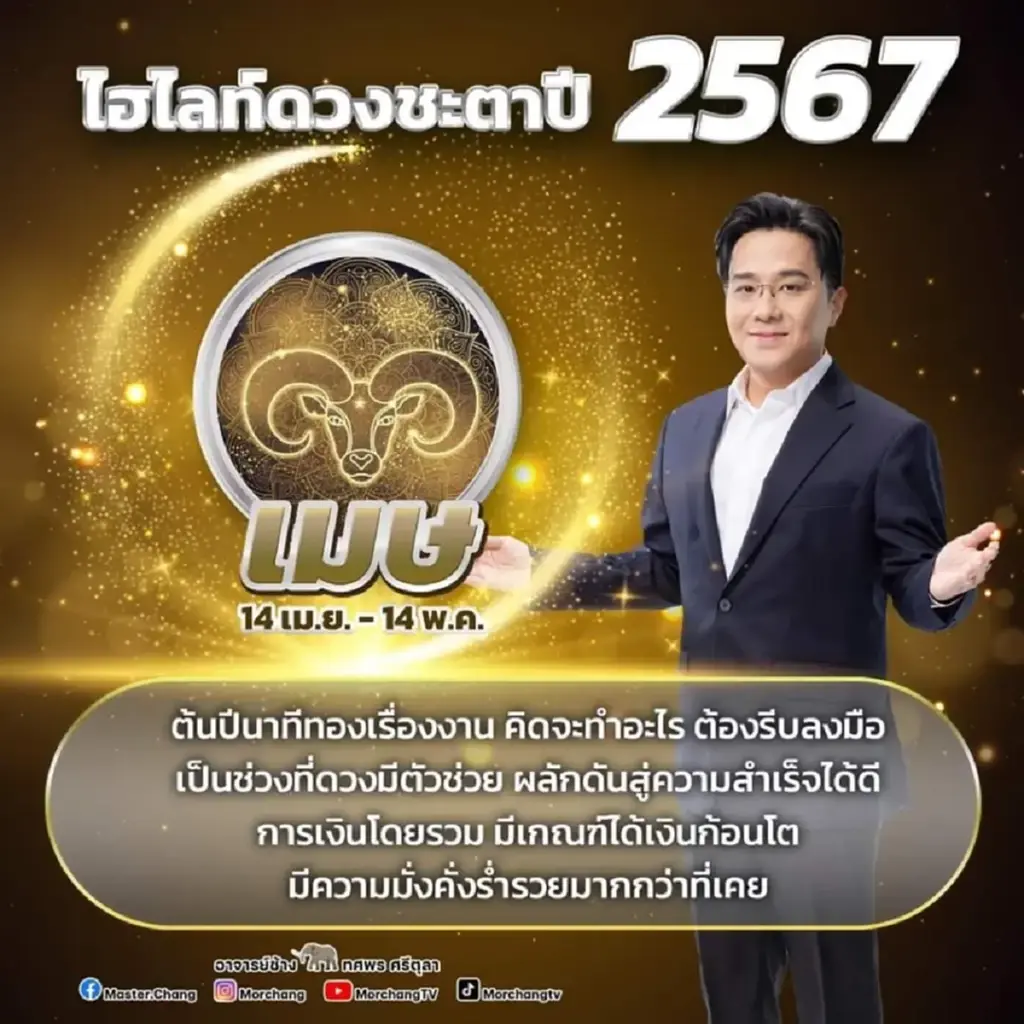 หมอช้าง ทศพร เปิดคำทำนายดวงชะตาเดือน ก.พ. 67 เตรียมตัวรับเงินไหลมาเทมา
