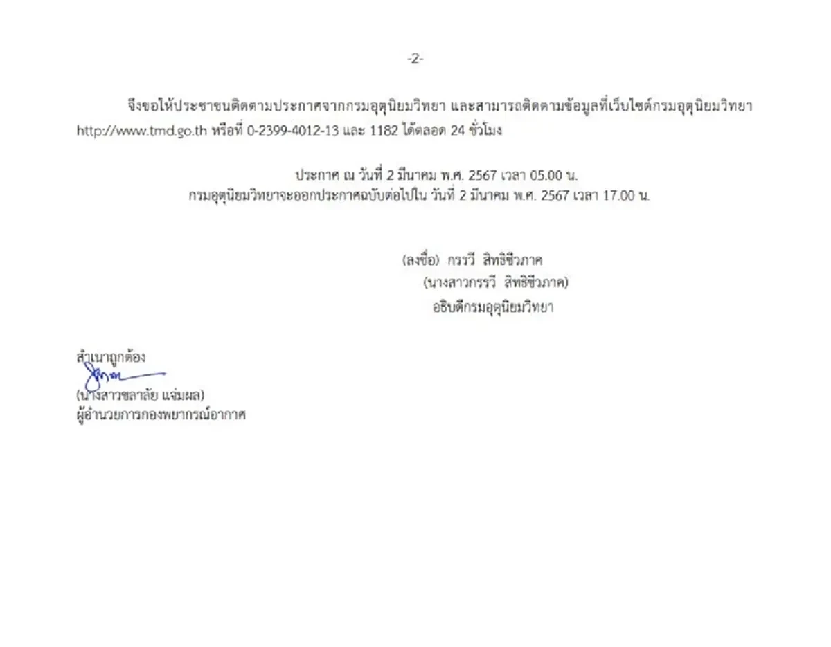 ประกาศเตือนภัย พายุฤดูร้อน ฉบับ 4 เปิดพื้นที่ 27 จังหวัด ถูกฝนถล่ม 