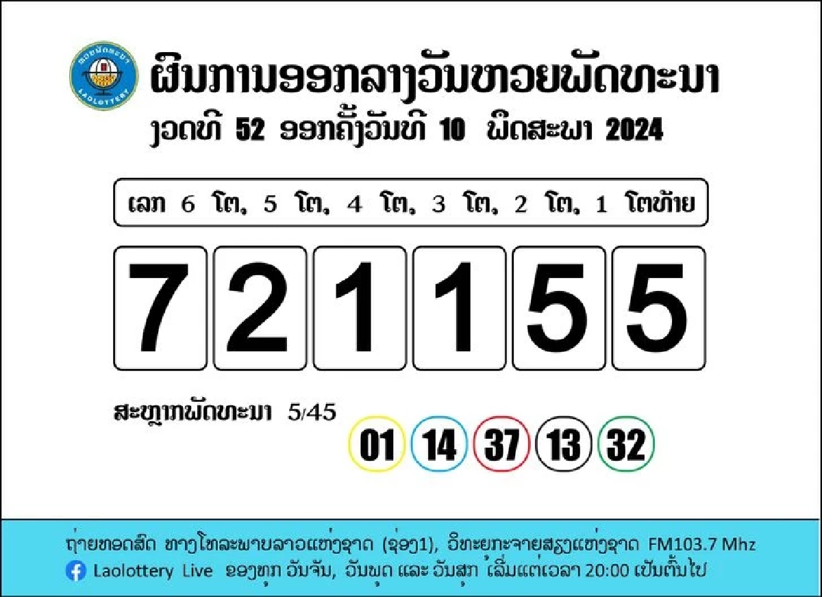 เช็กสถิติหวยลาว ตรวจหวยลาว หวยลาวออกวันศุกร์ ผลหวยลาว หวยลาว10/05/67