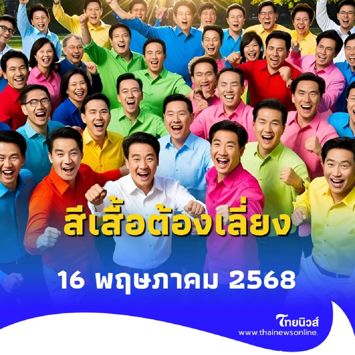 สีเสื้อต้องเลี่ยง 16 พฤษภาคม 2568 สายมูห้ามพลาด มีคำแนะนำด้วย