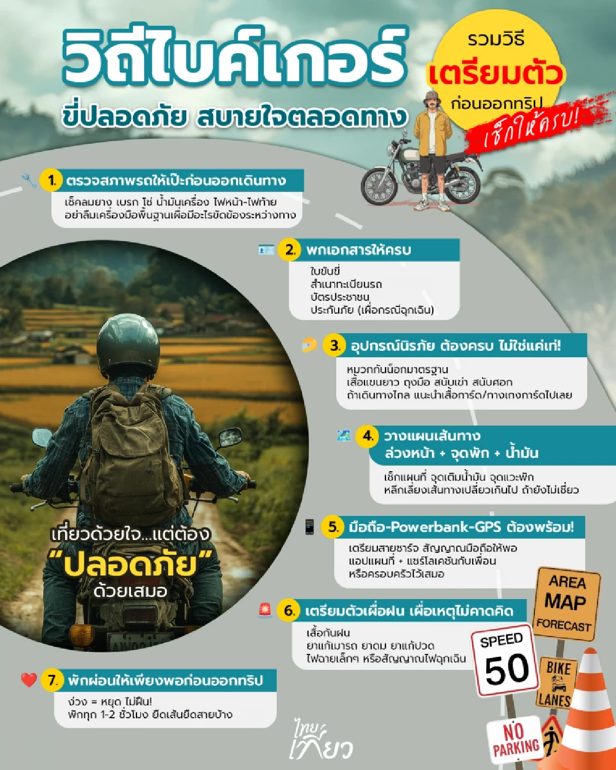 รวมทริค ไบค์เกอร์ ต้องรู้ก่อนออกทริป ก่อนบิด เช็กให้ชัวร์