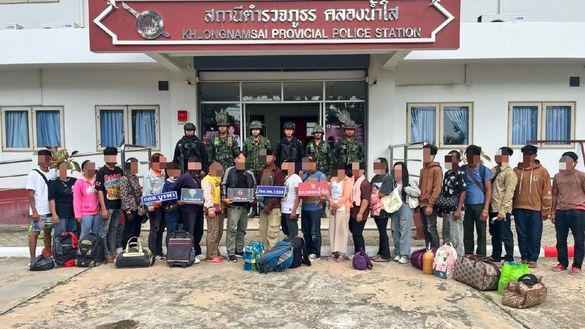 แรงงานเถื่อนกัมพูชาลอบกลับประเทศ 36 ราย ถูกจับก่อนข้ามชายแดน