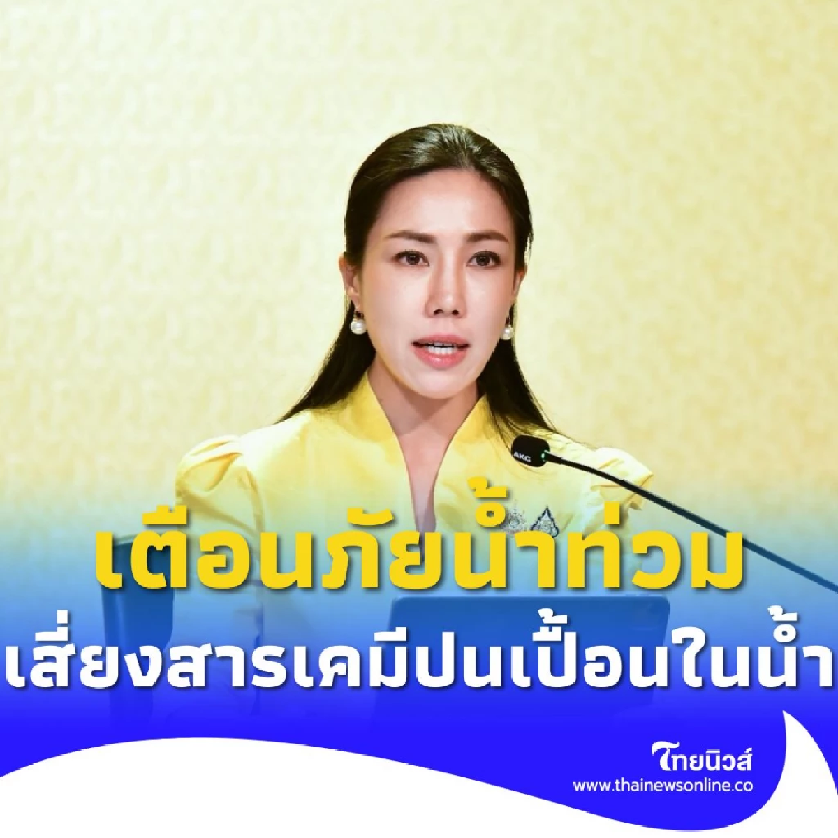 รัฐบาลเตือนภัยน้ำท่วม เสี่ยงมลพิษสารเคมีปนเปื้อนในน้ำ