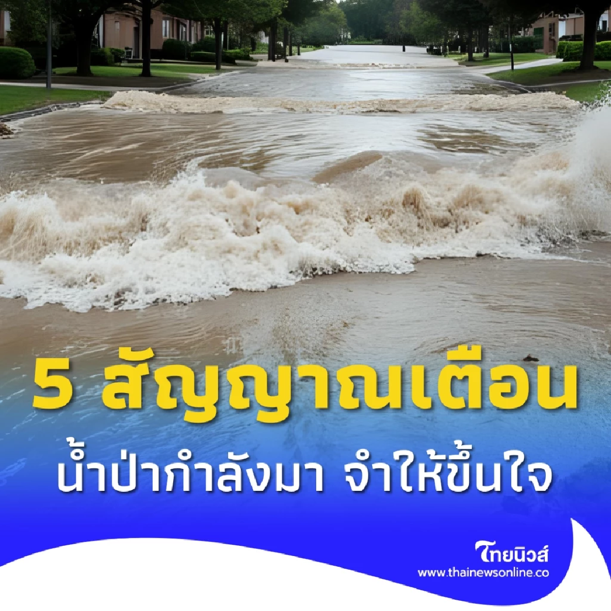 5 สัญญาณเตือนน้ำป่ากำลังมา จำให้ขึ้นใจ ก่อนจะหนีไม่ทัน