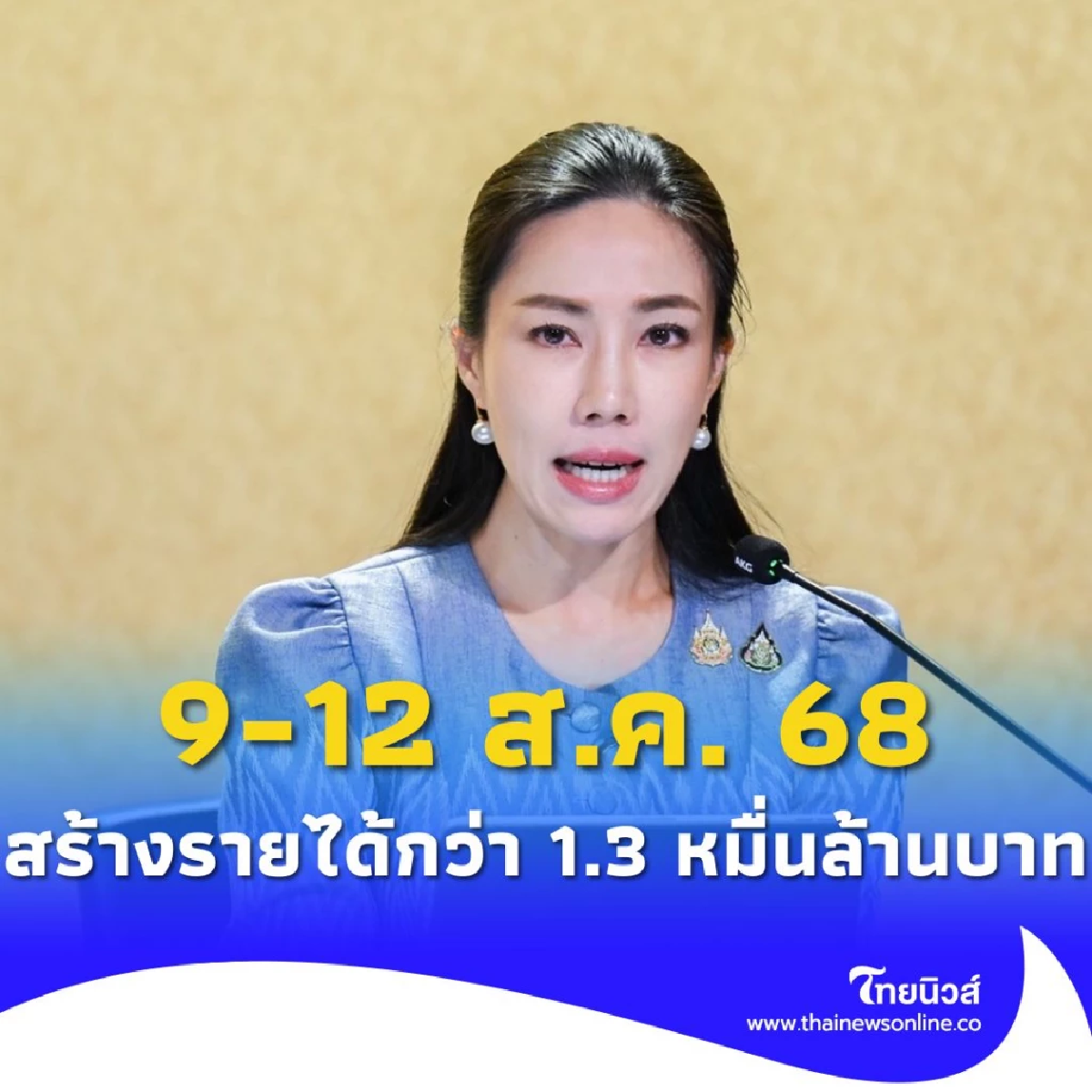 ช่วงวันแม่ 9-12 ส.ค. 68 สร้างรายได้กว่า 1.3 หมื่นล้านบาท