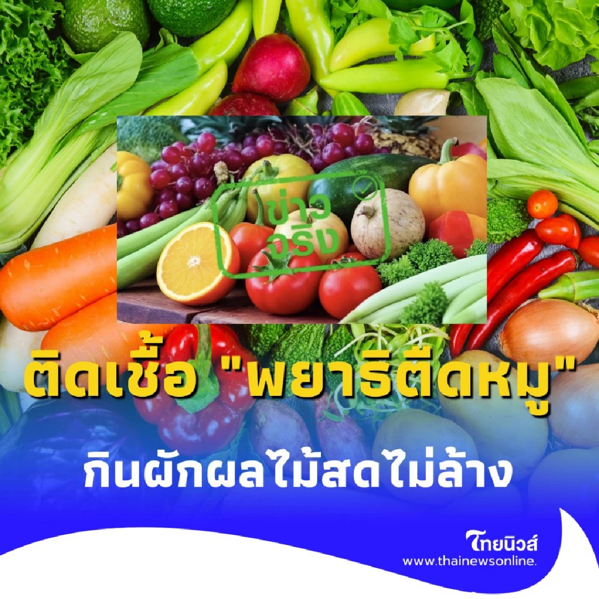 ระวังให้ดี แค่กินผักผลไม้ดิบที่ไม่สะอาด อาจติดเชื้อ พยาธิตืดหมู โดยไม่รู้ตัว