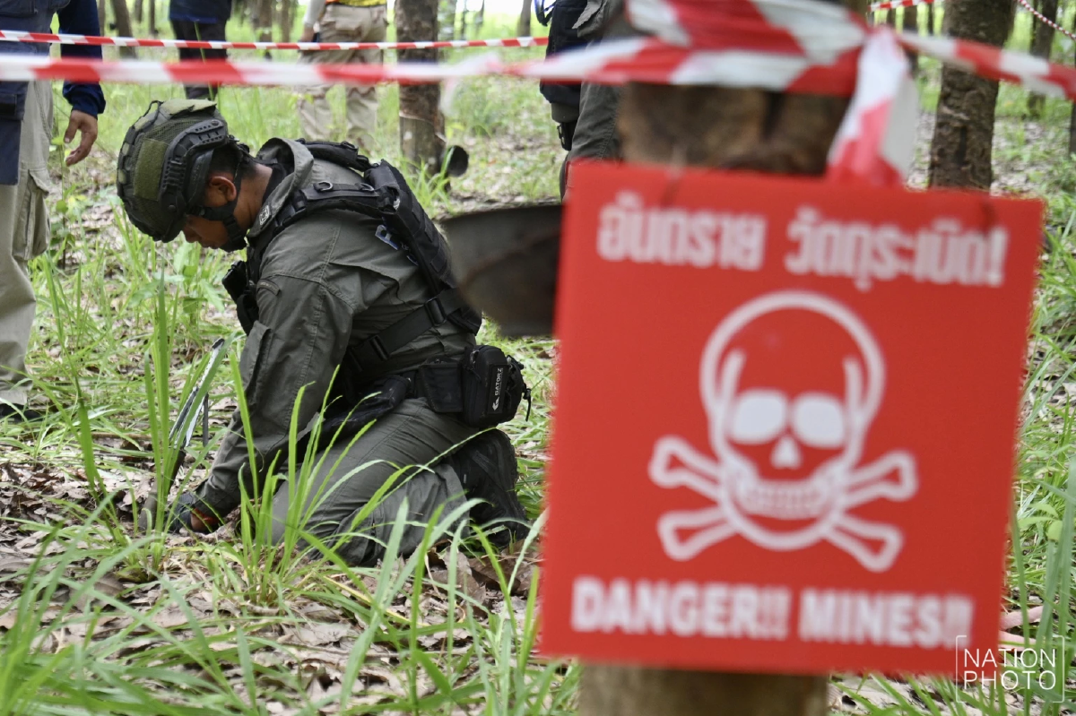 EOD เก็บกู้ RPG เพิ่มอีก 7 ลูก ในสวนยางพารา อำเภอพนมดงรัก