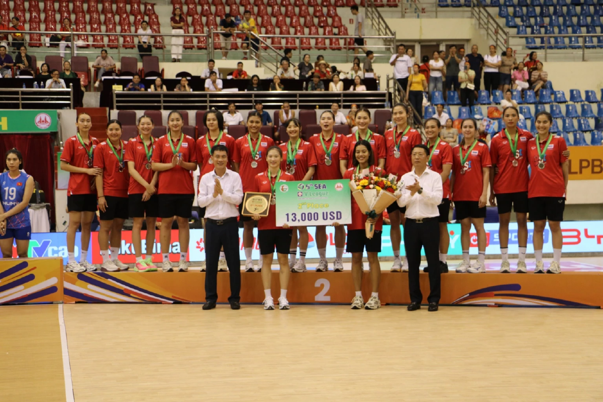 เงินรางวัล วอลเลย์บอลสาวไทย หลังคว้ารองแชมป์ SEA V.League 2025