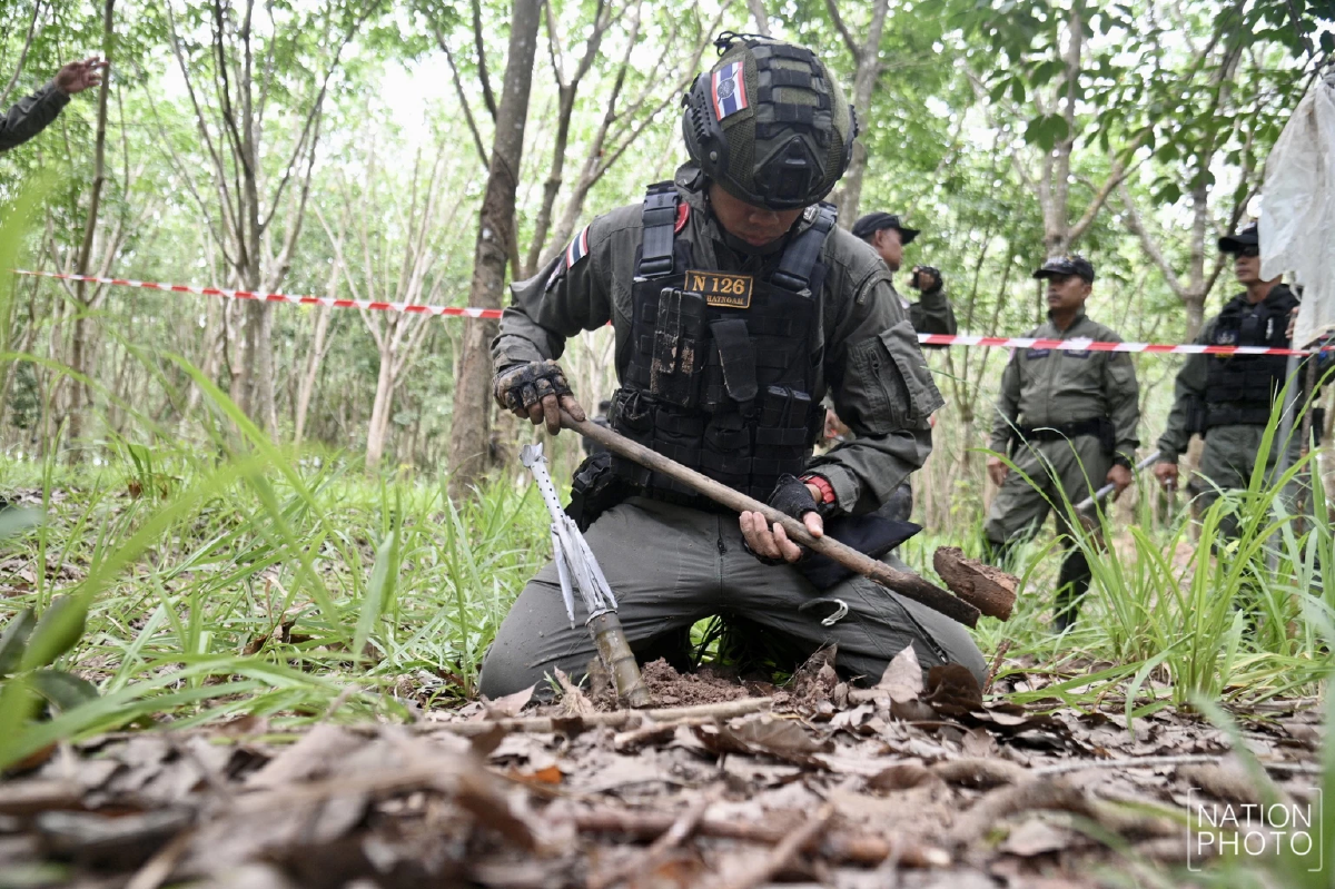 EOD เก็บกู้ RPG เพิ่มอีก 7 ลูก ในสวนยางพารา อำเภอพนมดงรัก