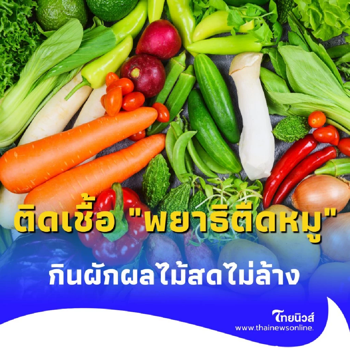 ระวังให้ดี แค่กินผักผลไม้ดิบที่ไม่สะอาด อาจติดเชื้อ พยาธิตืดหมู โดยไม่รู้ตัว