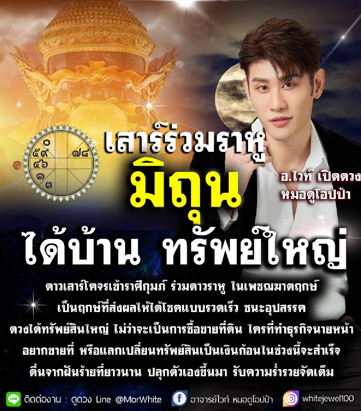2 ราศี เงินเด่น ได้บ้าน ทรัพย์ใหญ่ หลังดาวเสาร์ย้ายร่วมราหู 23 ส.ค.