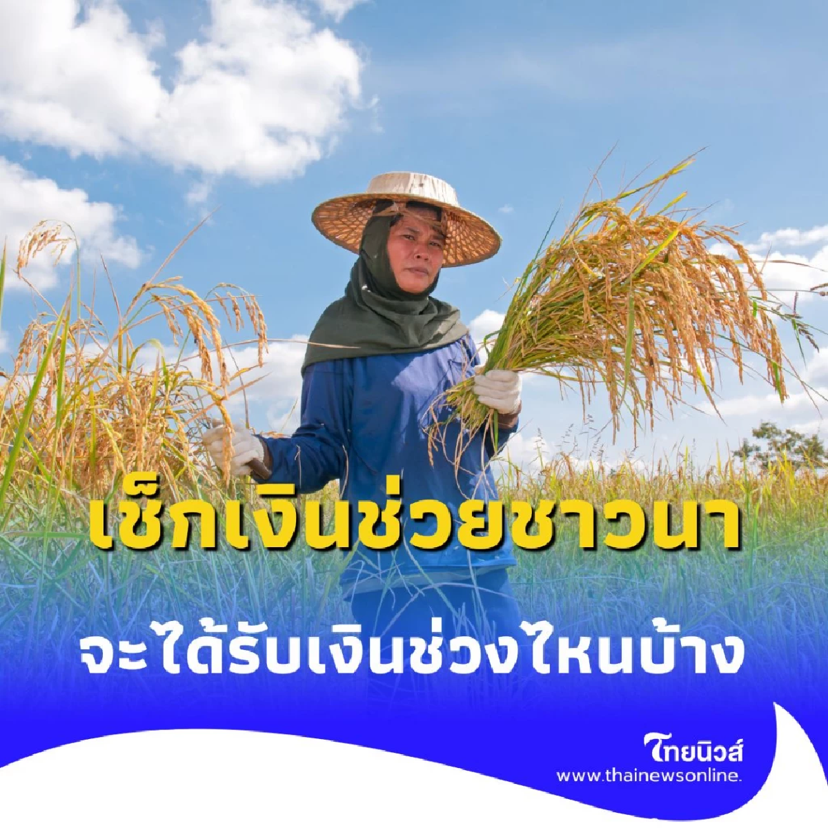 ชาวนาได้เงินช่วยเหลือ ไร่ละ 1,000 บาท สูงสุด 10,000 บาท เช็กวันรับเงินที่นี่