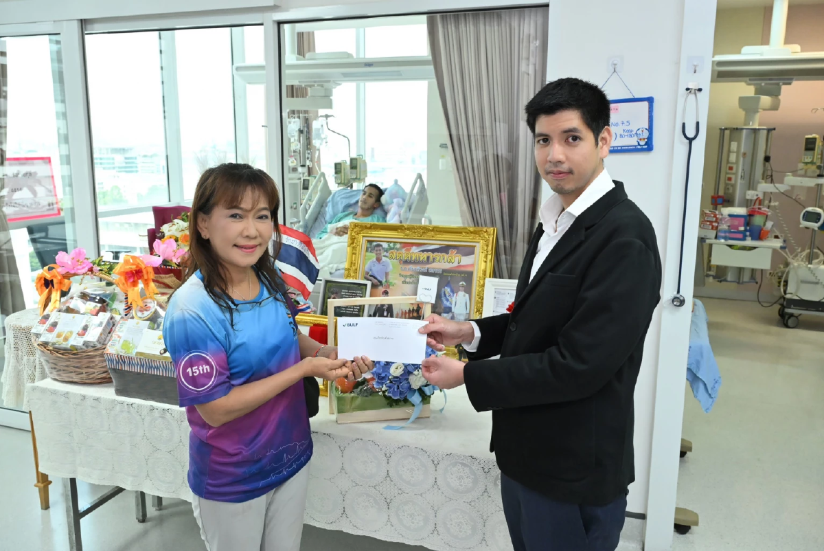 GULF ส่งกำลังใจต่อเนื่อง มอบเงิน 2 ล้านบาท เยียวยา 2 ทหารกล้า สูญเสียขา