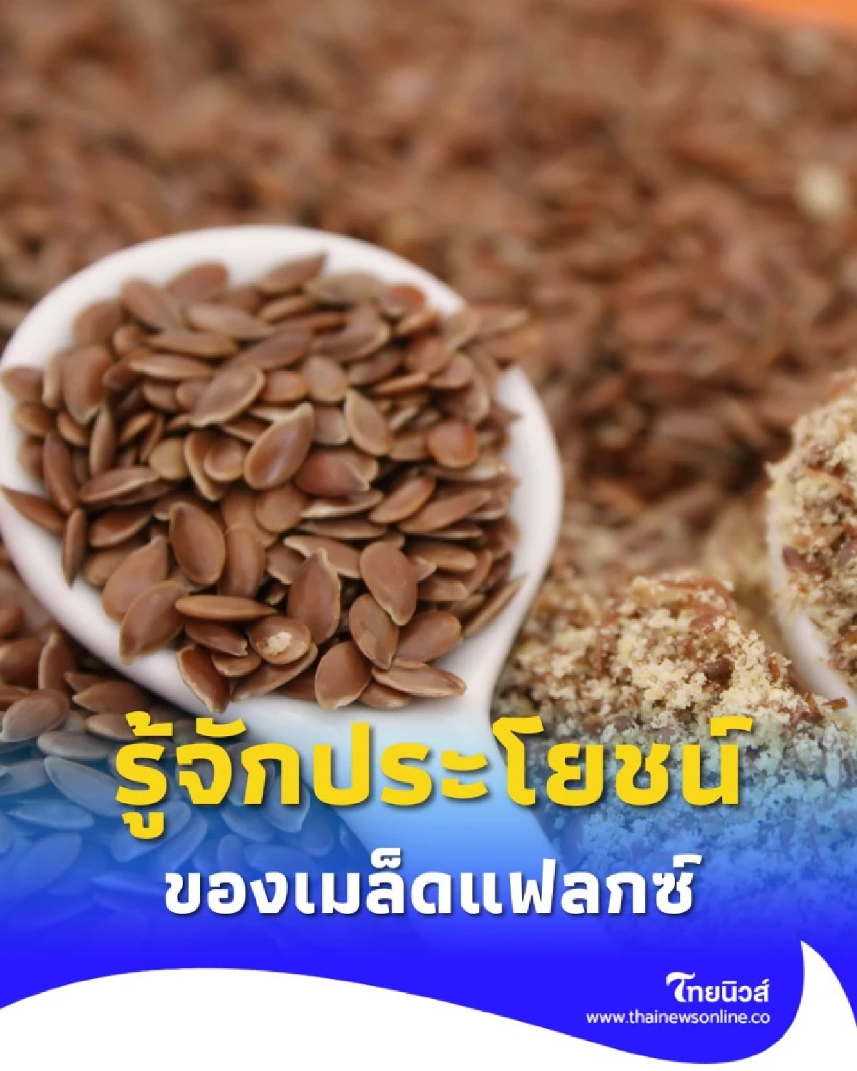 เมล็ดแฟลกซ์ เมล็ดเล็กพลังงานสูง กินดีแต่ก็ต้องระวังด้วย