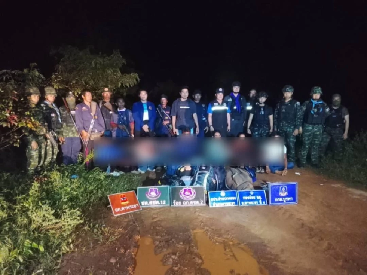 สระแก้วคุมเข้มชายแดน! รวบกัมพูชาลอบเข้าเมืองกลางดึก 8 ราย