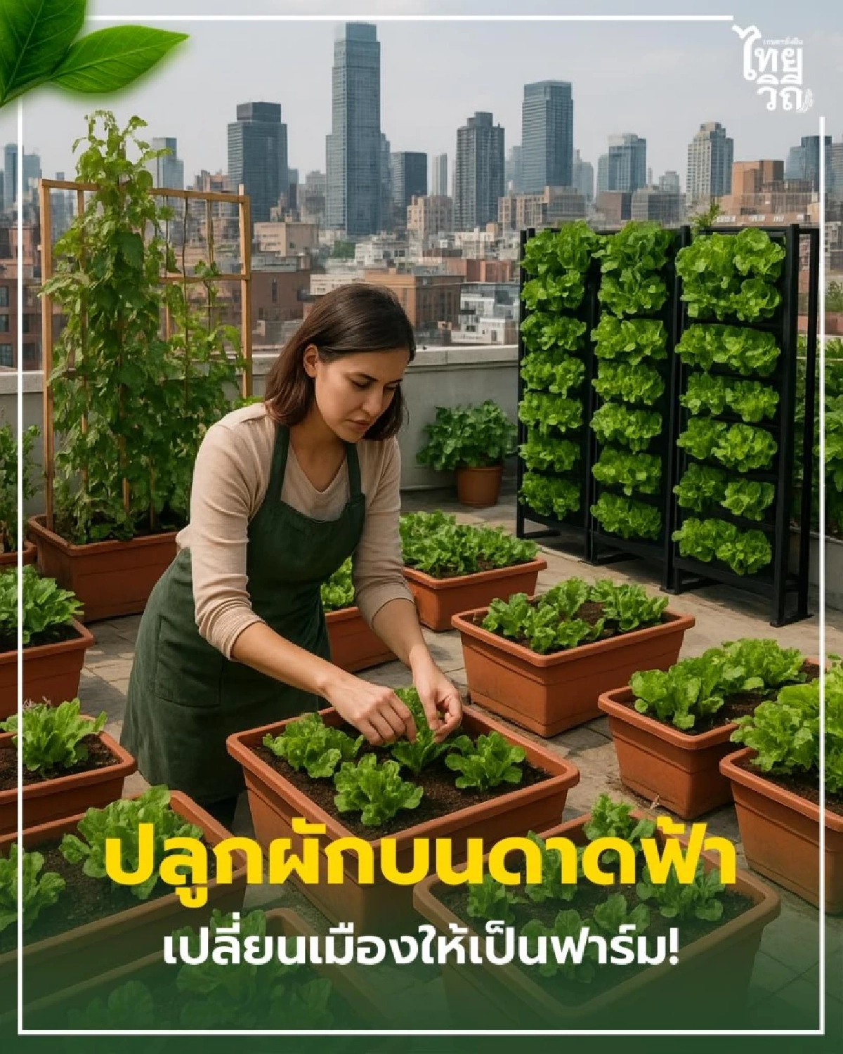 Urban Farming แนวใหม่ ปลูกผักบนดาดฟ้า เปลี่ยนเมืองเป็นฟาร์มในฝัน