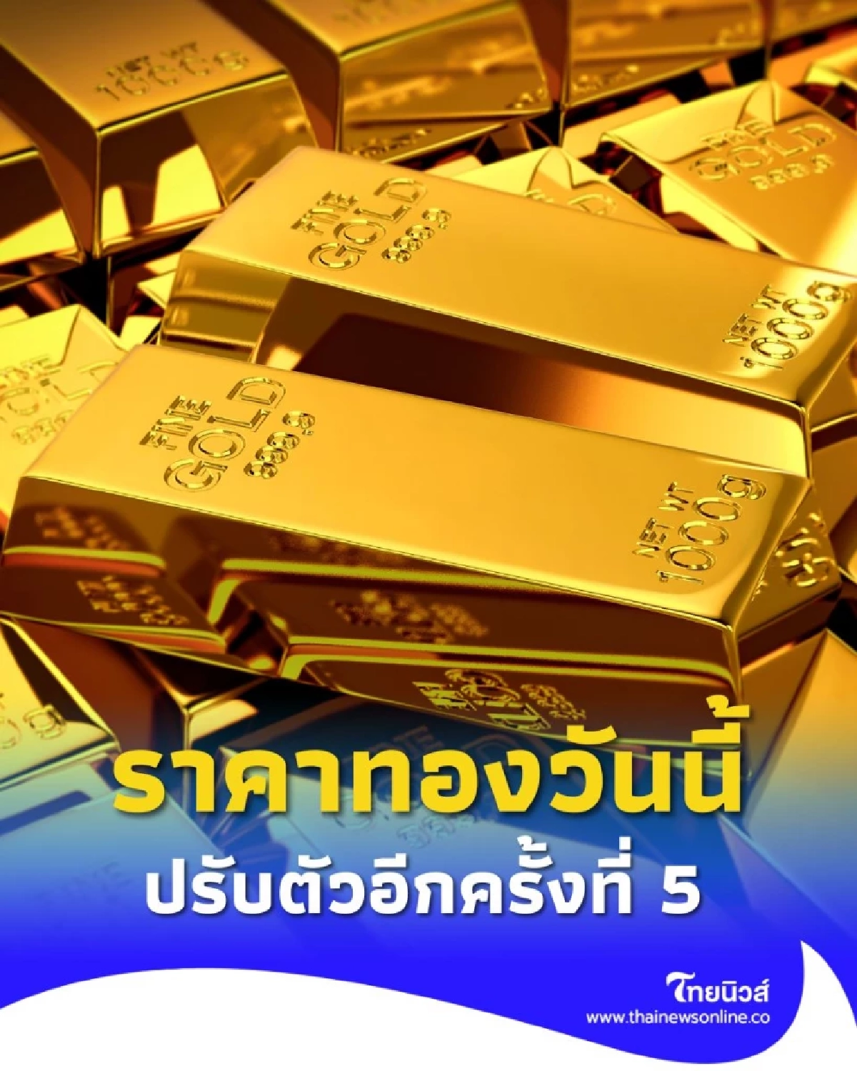 ราคาทอง 10 ก.ย. 68 อัปเดตราคาทองมีปรับตัวอีก ในครั้งที่ 5