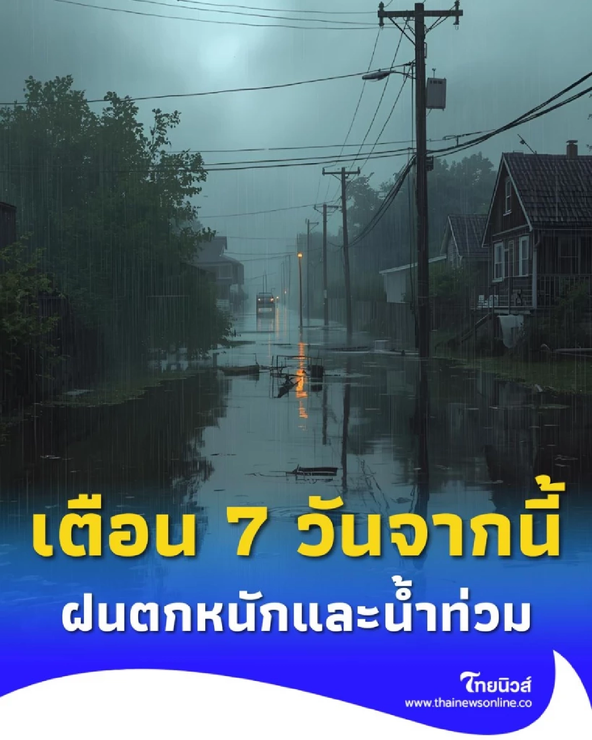 เตือนสภาพอากาศ 7 วันจากนี้ระวังน้ำท่วม เช็กพื้นที่เฝ้าระวัง เหนือ อีสาน กลาง