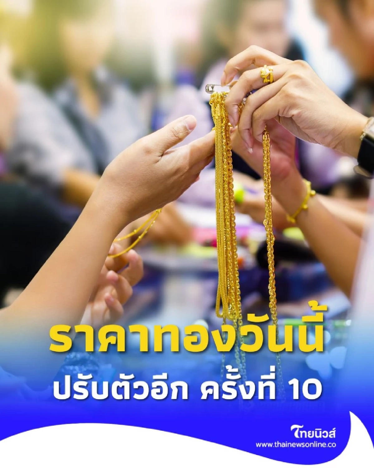 อัปเดตราคาทองวันนี้ 22 กันยายน 2568 ราคาทองปรับตัวอีก ครั้งที่ 10