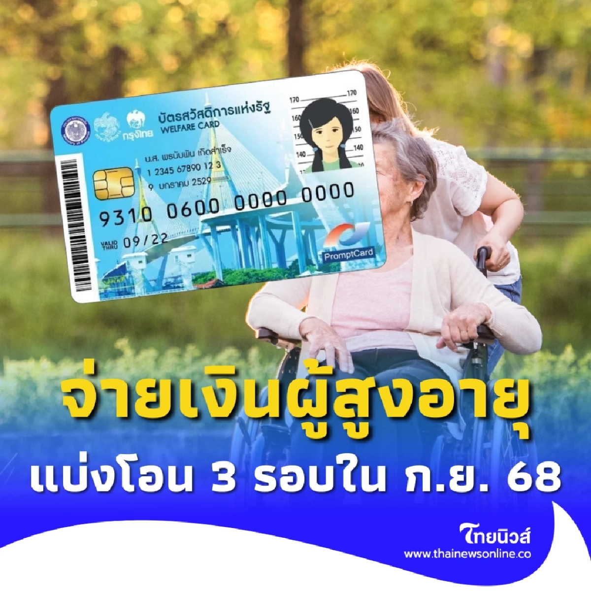 ตรวจสอบสิทธิ คลังจ่ายเงินสงเคราะห์ผู้สูงอายุ แบ่งโอน 3 รอบ