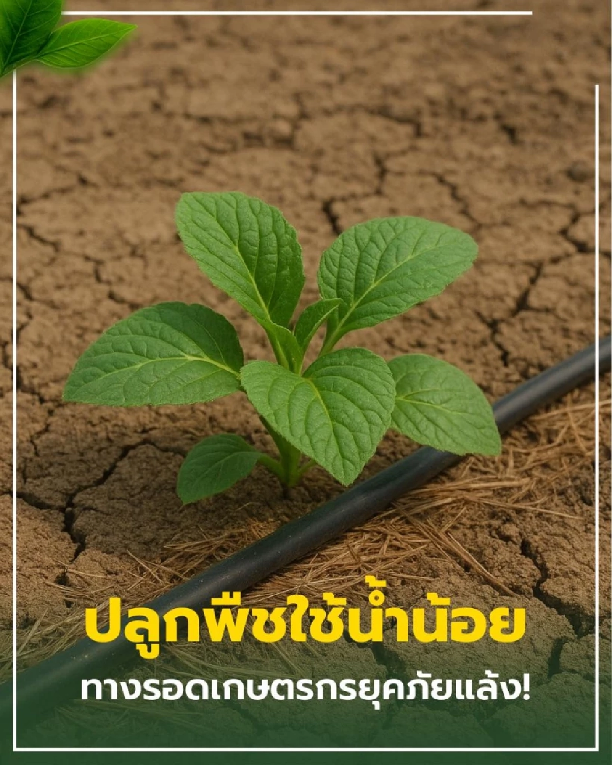 เคล็ดลับปลูกพืชใช้น้ำน้อย ทางรอดยุคภัยแล้ง มั่นใจผลผลิตงาม