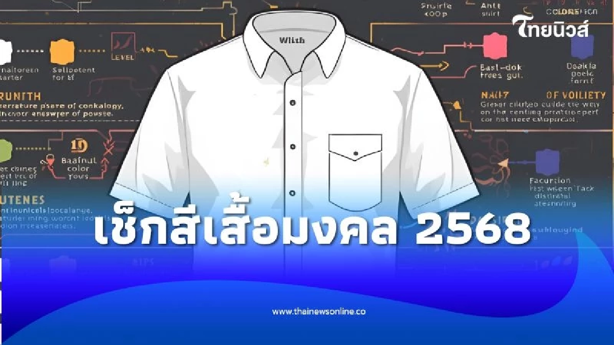 เช็กสีเสื้อมงคล 2568 เสริมดวงครบทุกด้าน ทั้งงาน เงิน และความรัก