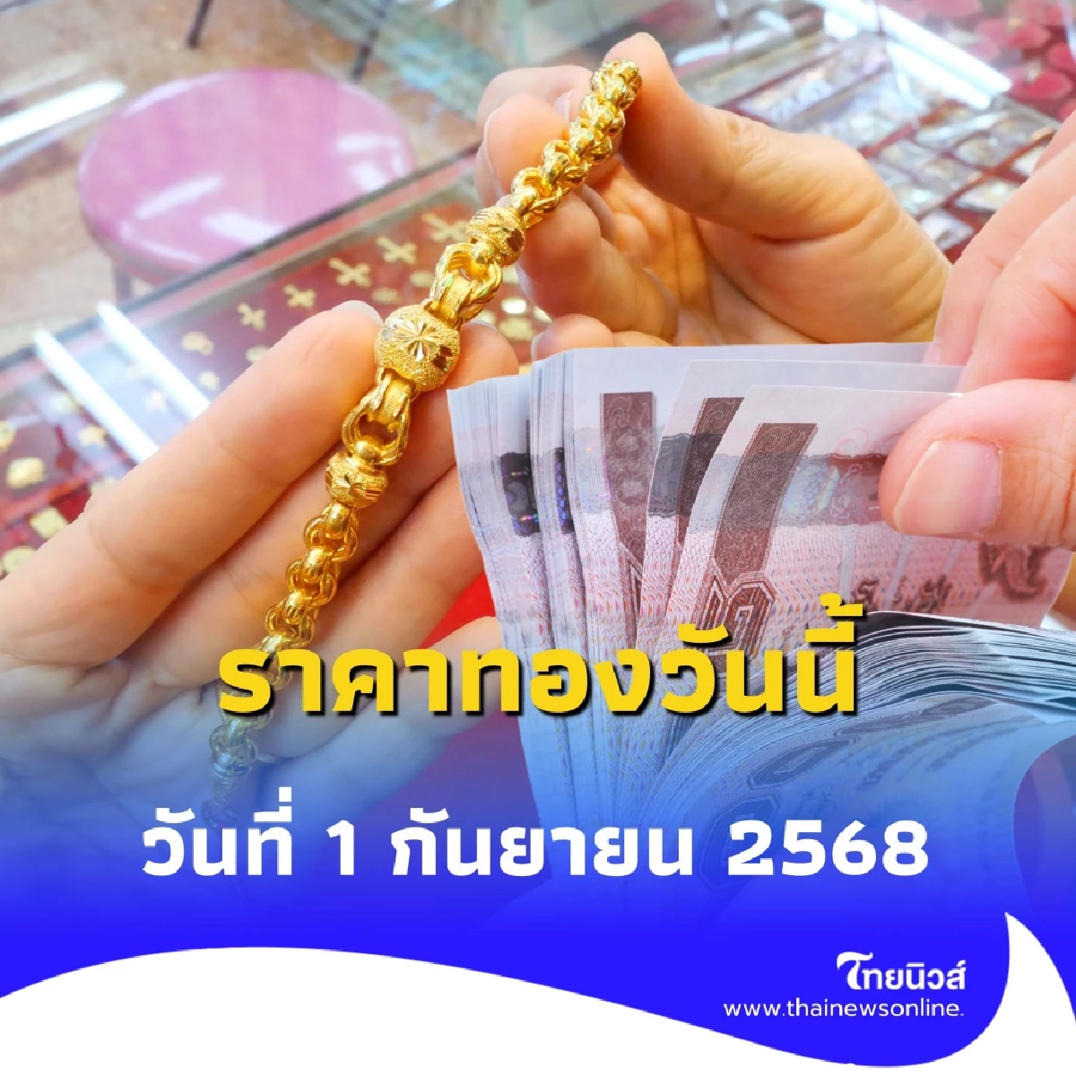 ราคาทองวันนี้ 1 กันยายน 2568 ราคาทองมีปรับตัวอีก ครั้งที่ 9