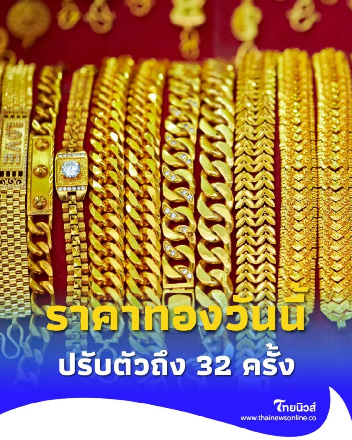 ราคาทองวันนี้ 30 ก.ย. 68 ราคาทองปรับตัวมากถึง 32 ครั้งในวันนี้
