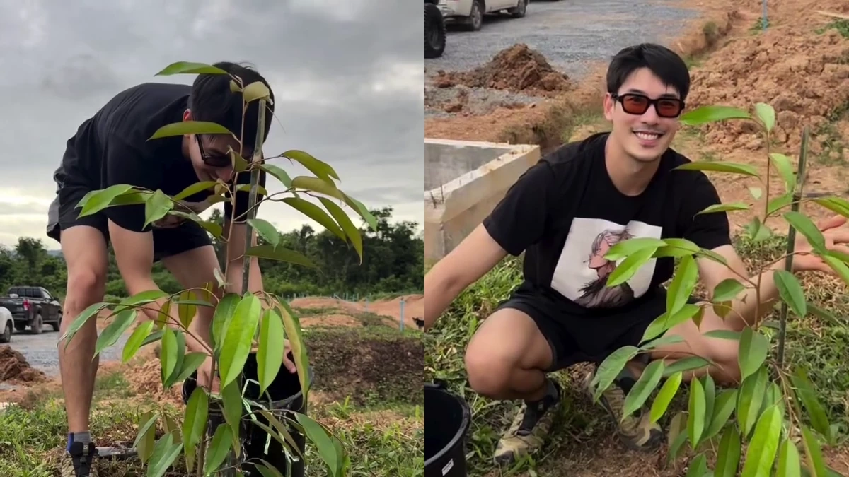 ไม่ง่าย แต่สำเร็จ!  เคน ภูภูมิ ทุ่ม 2 ปี ปลูกต้นทุเรียนต้นแรกในสวน