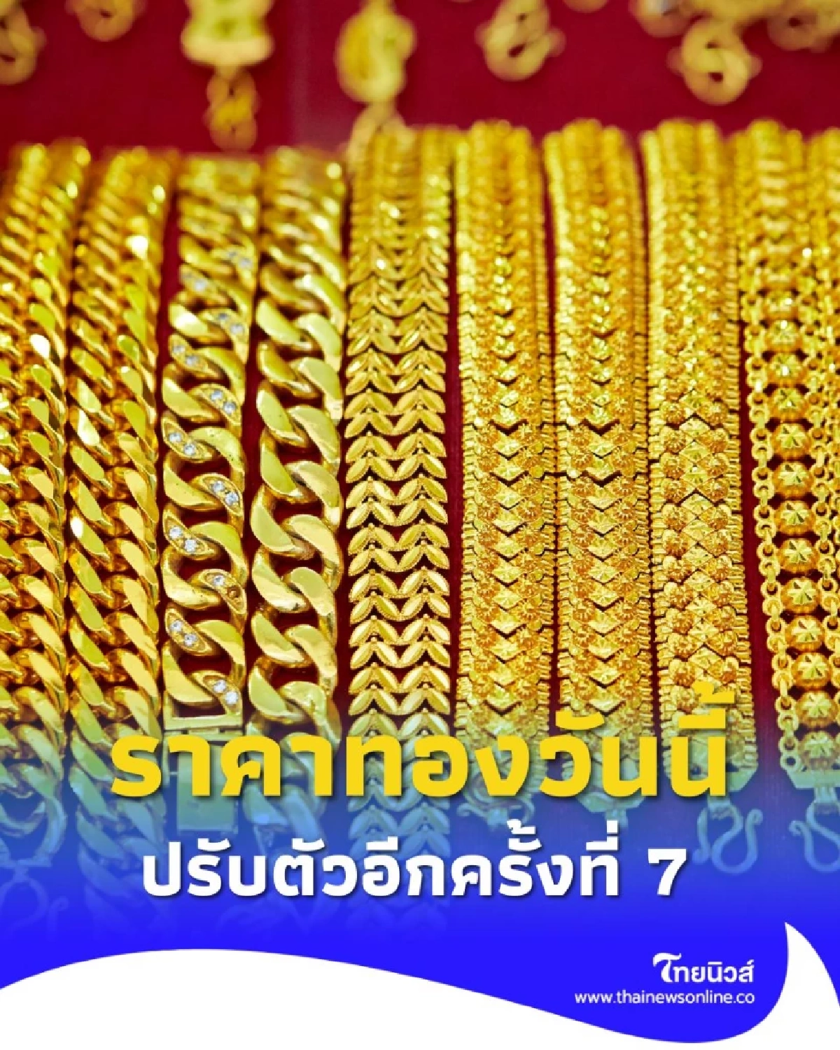 ราคาทองวันนี้ 11 กันยายน 2568 ราคาทองปรับตัวอีกครั้ง ในครั้งที่ 7