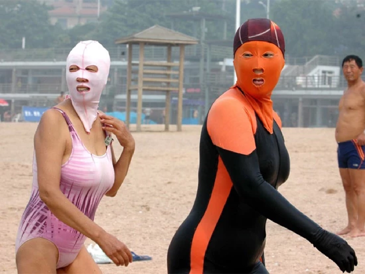 เฟซกินี่ (Facekini) เทรนด์แฟชั่นไอ้โม่งกันแดดมาแรงในจีน