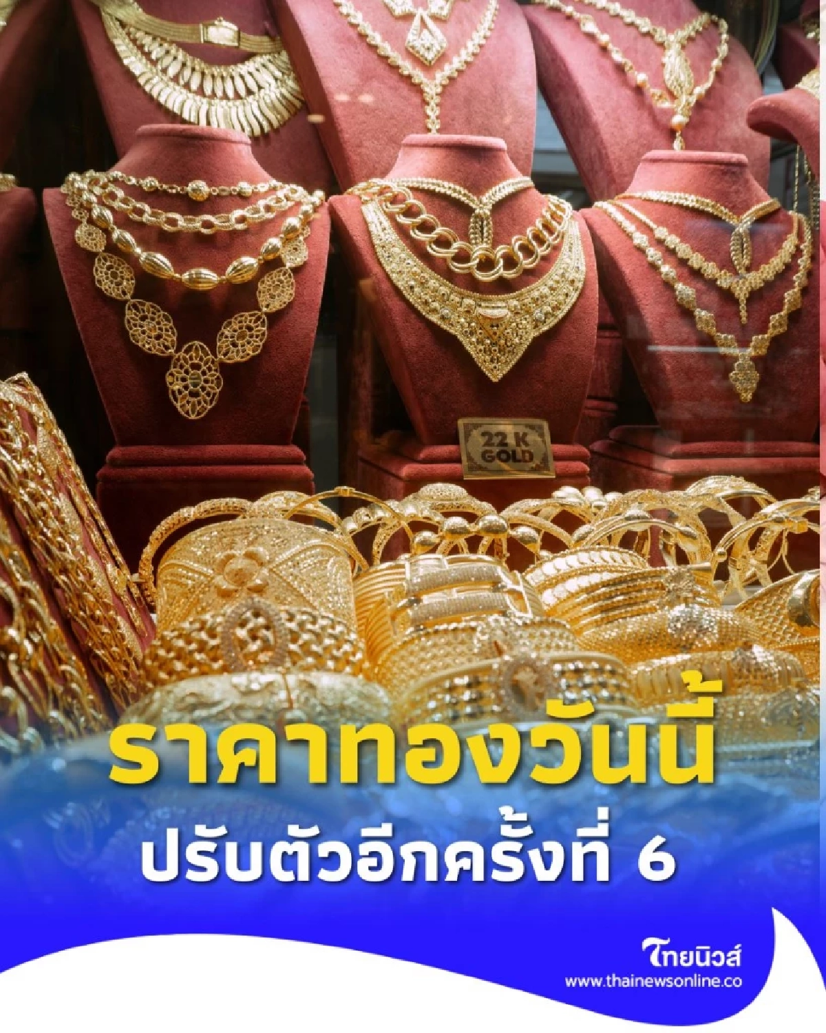 อัปเดตราคาทองวันนี้ 9 กันยายน 2568 มีปรับตัวอีกในครั้งที่ 6